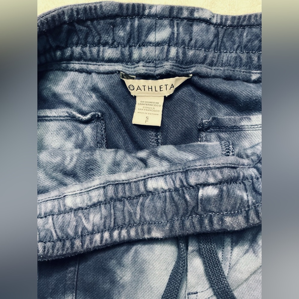 Athleta Farallon Jogger Crystal Dye Blue Women's Small Tie dye Pant - Picture 9 of 12
